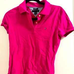 Tommy Hilfiger polo in hot pink short sleeve